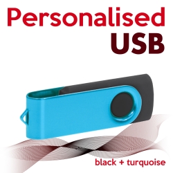 USB black + turquoise