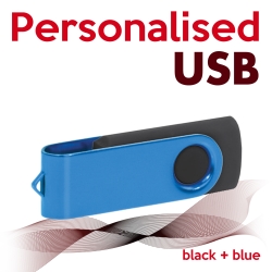 USB black + blue
