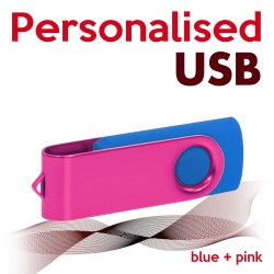 USB blue + pink