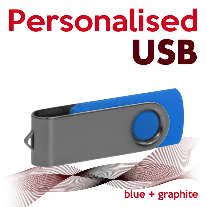 USB blue + graphite