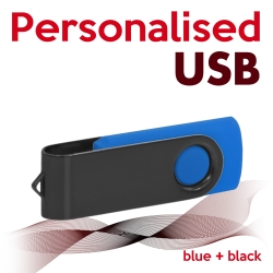 USB blue + black