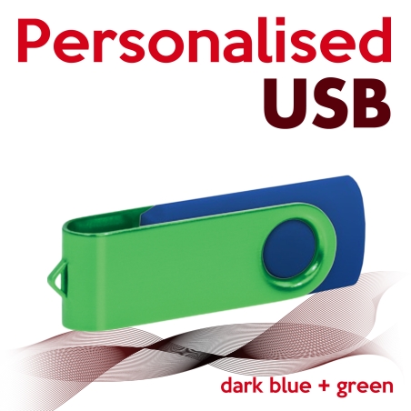 USB dark blue + green
