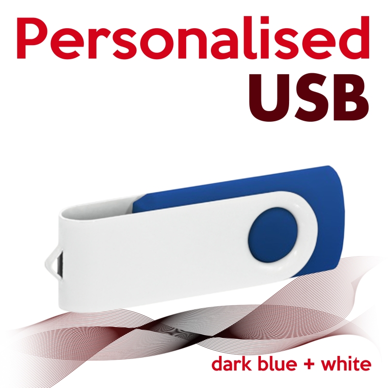 USB dark blue + white