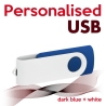 USB dark blue + white