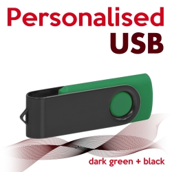 USB dark green + black