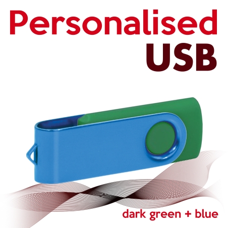 USB dark green + blue