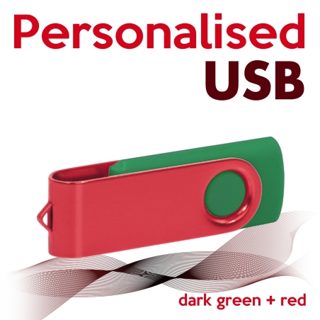 USB dark green + red