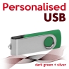 USB dark green + silver