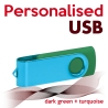 USB dark green + turquoise