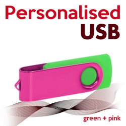 USB green + pink