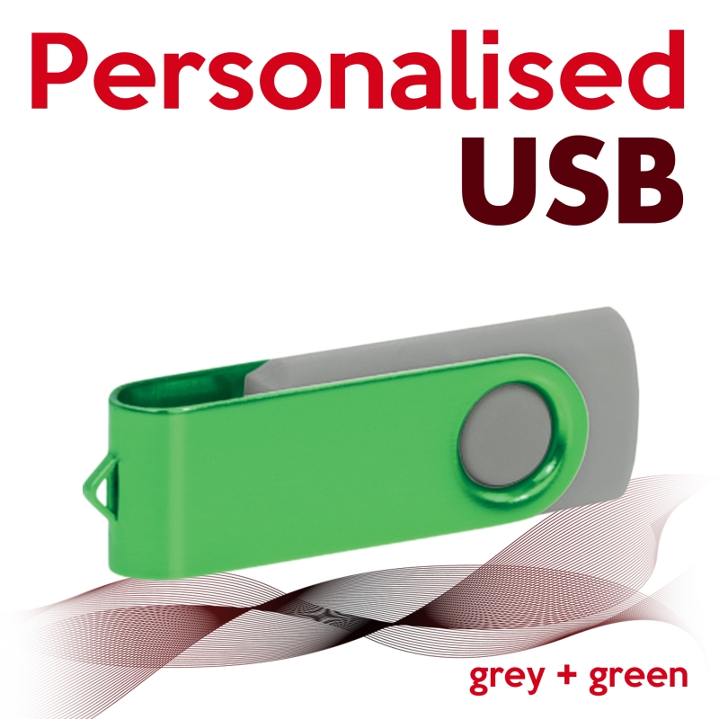 USB grey + green