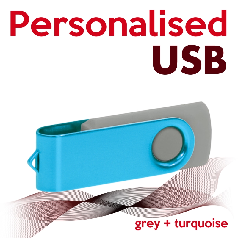 USB grey + turquoise