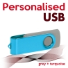 USB grey + turquoise