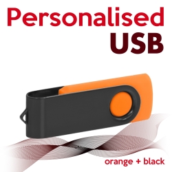 USB orange + black