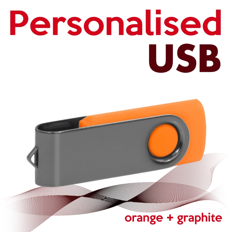 USB orange + graphite