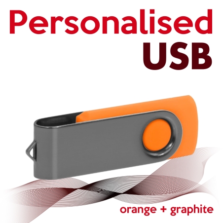 USB orange + graphite