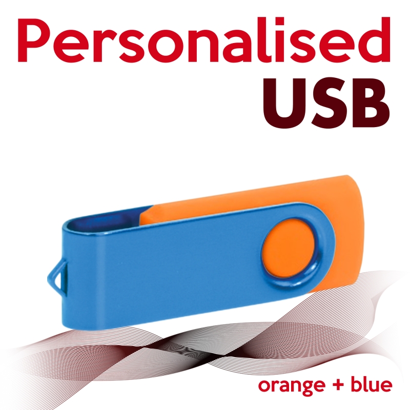 USB orange + blue