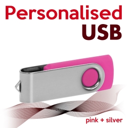 USB pink + silver