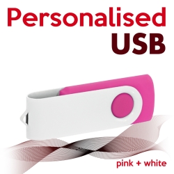 USB pink + white