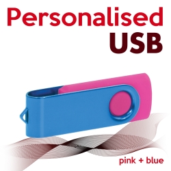 USB pink + blue