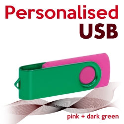 USB pink + dark green