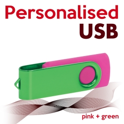 USB pink + green