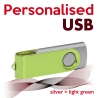 USB silver + light green