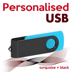 USB turquoise + black