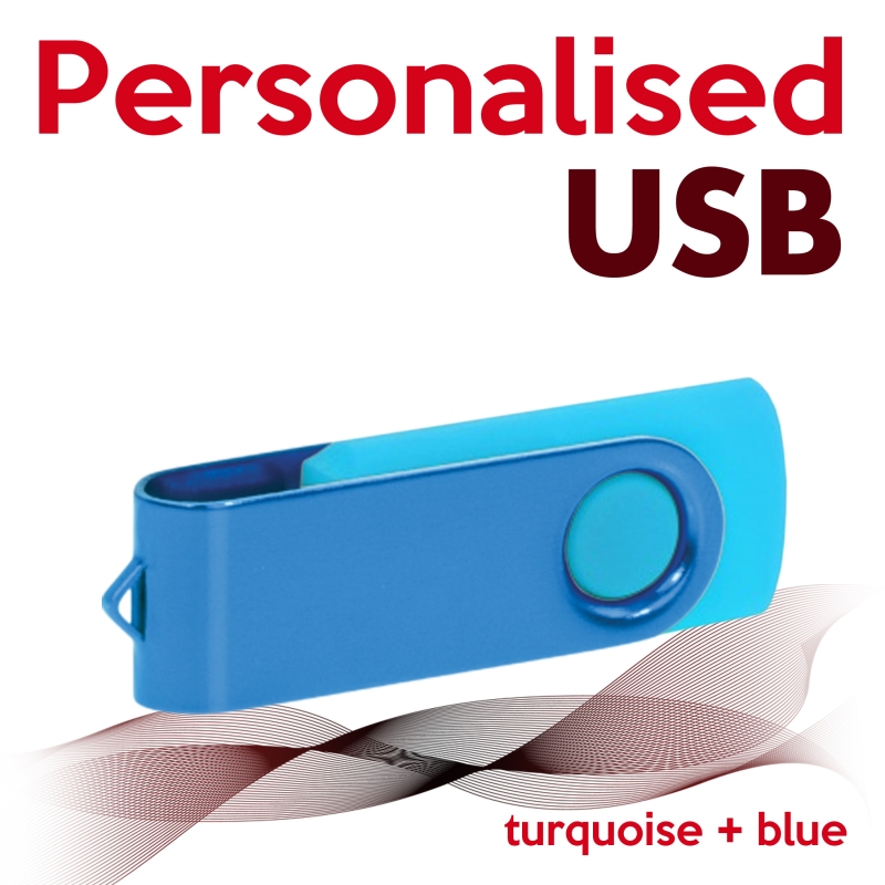 USB turquoise + blue