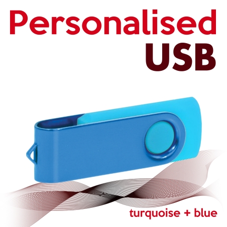 USB turquoise + blue