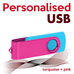 USB turquoise + pink