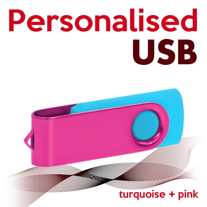 USB turquoise + pink