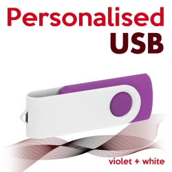 USB violet + white