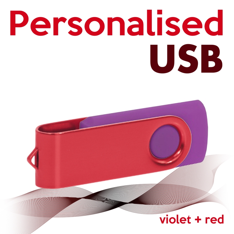 USB violet + red