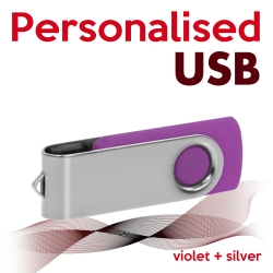 USB violet + silver