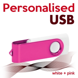 USB white + pink