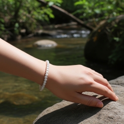 Unique Pearl White Beaded Bracelets 402A