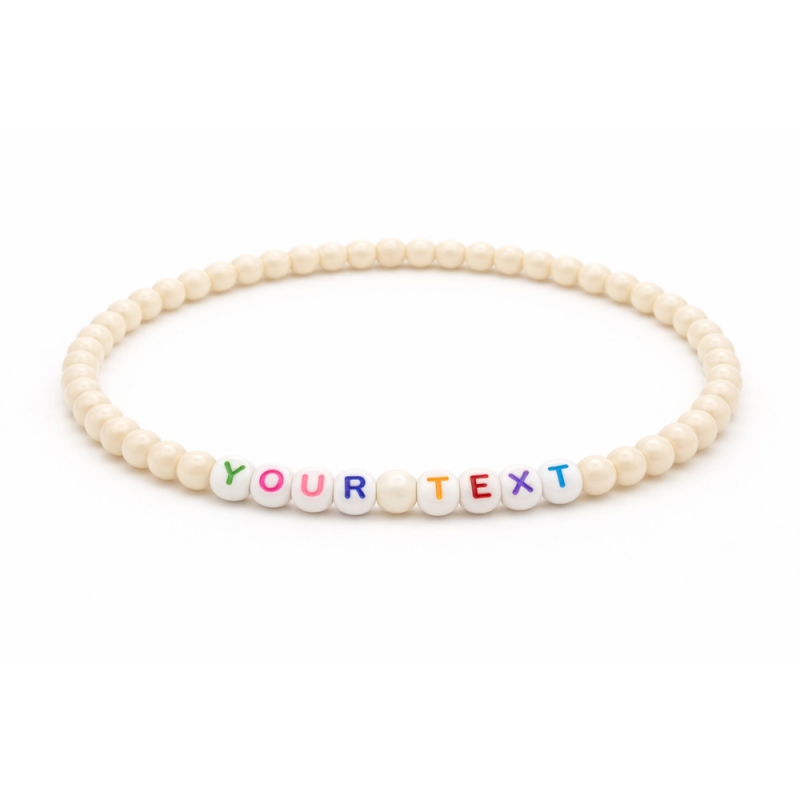 Unique Cream Beaded Bracelets 403N