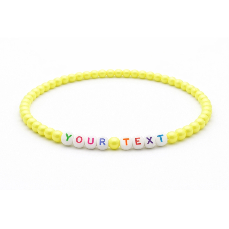 Unique Pastel Lime Beaded Bracelets 404N