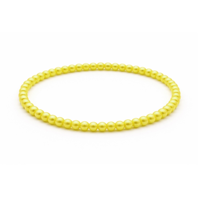 Unique Pearl Yellow Beaded Bracelets 405A