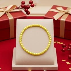 Unique Pearl Yellow Beaded Bracelets 405A