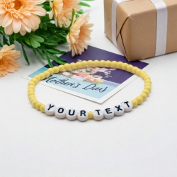 Unique Yellow Beaded Bracelets 406M