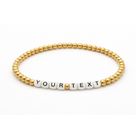 Unique Metallic Gold Beaded Bracelets 408M