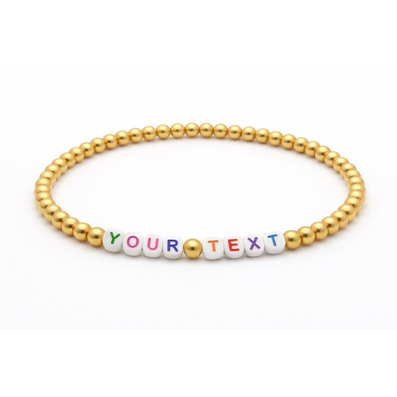 Unique Metallic Gold Beaded Bracelets 408N