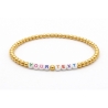 Unique Metallic Gold Beaded Bracelets 408N