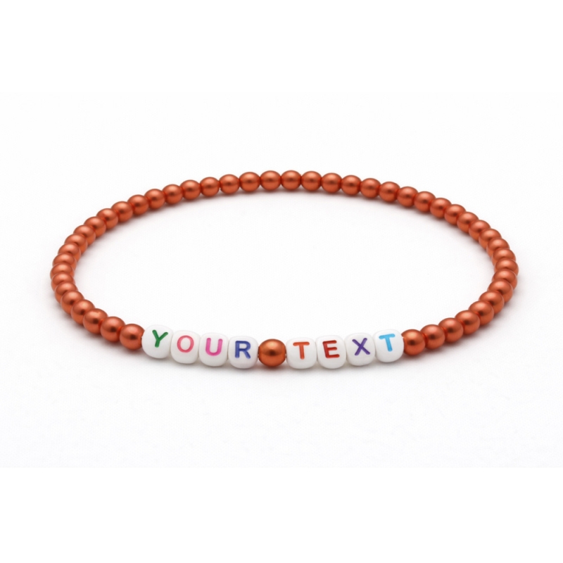 Unique Reddish Metallic Beaded Bracelets 409N