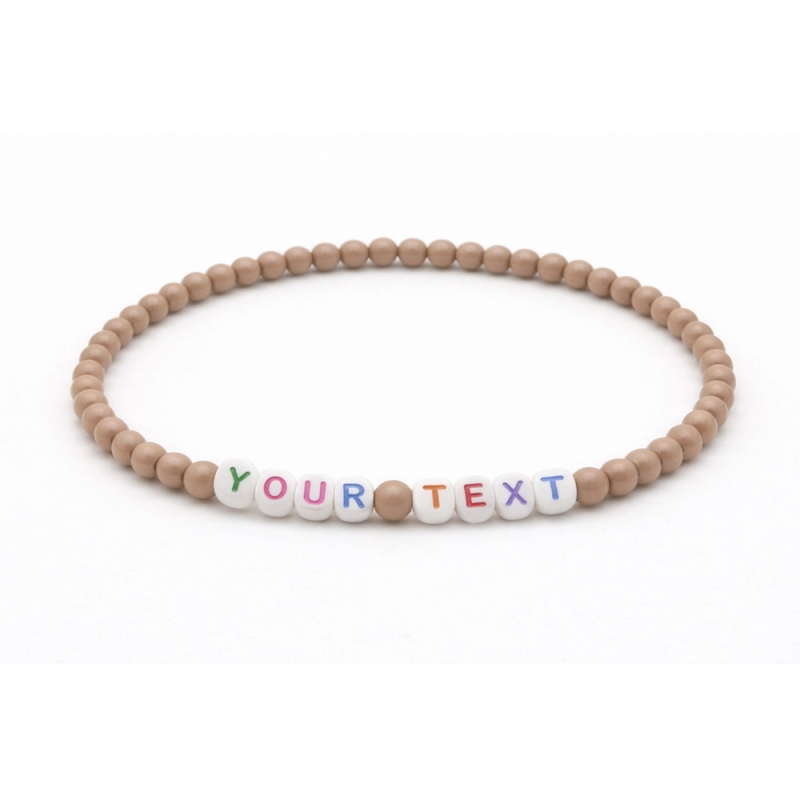 Unique Taupe Beaded Bracelets 410N