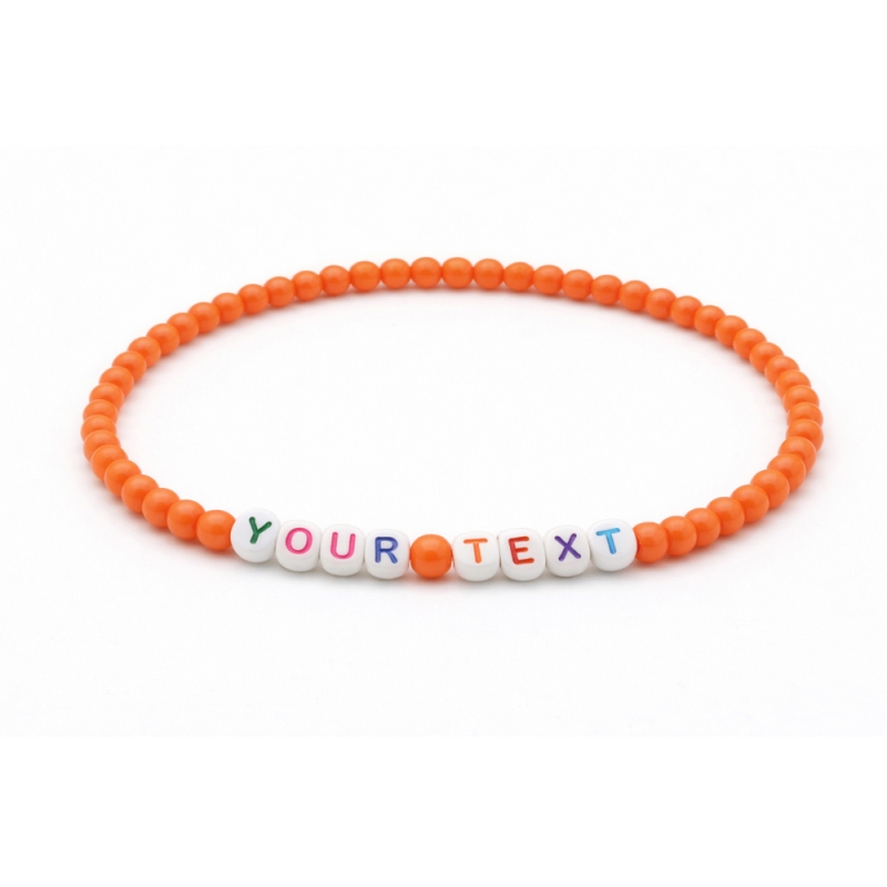 Unique Orange Beaded Bracelets 411N