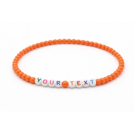 Unique Orange Beaded Bracelets 411N