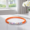 Unique Orange Beaded Bracelets 411N